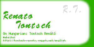 renato tontsch business card